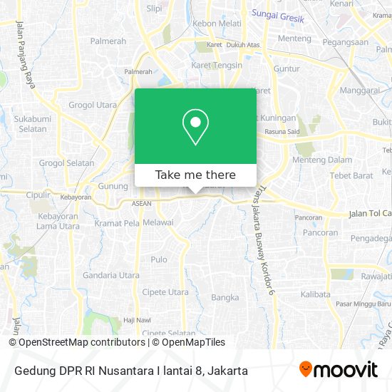 Gedung DPR RI Nusantara I lantai 8 map