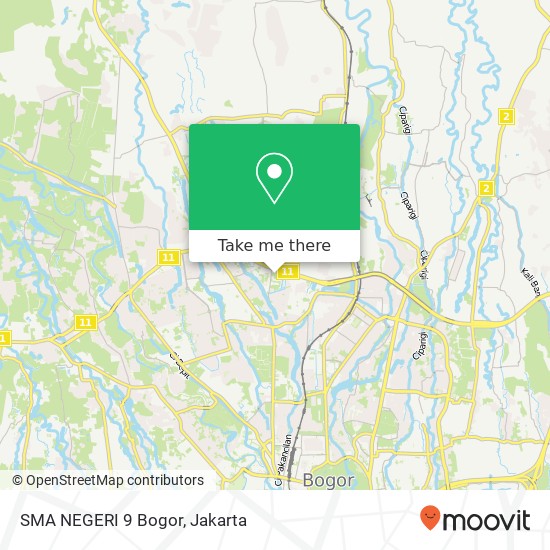SMA NEGERI 9 Bogor map