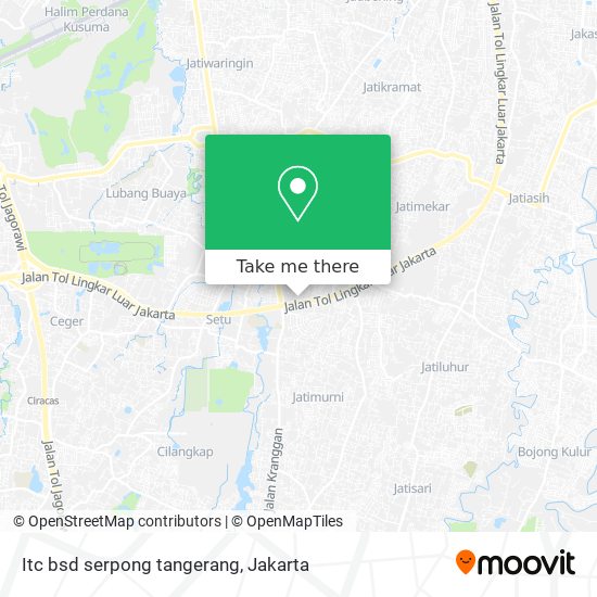 Itc bsd serpong tangerang map