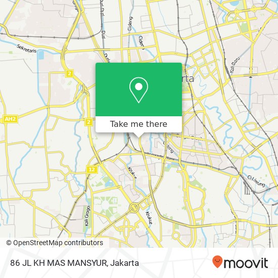 86 JL KH MAS MANSYUR map