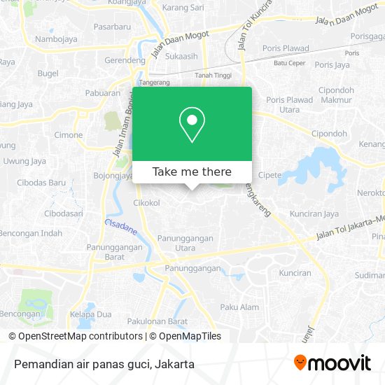 Pemandian air panas guci map