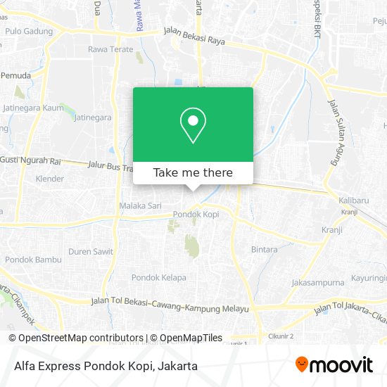 Alfa Express Pondok Kopi map