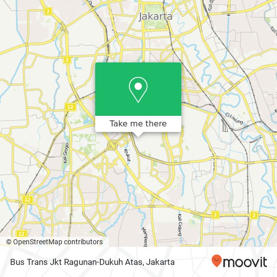 Bus Trans Jkt Ragunan-Dukuh Atas map