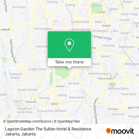 Lagoon Garden The Sultan Hotel & Residence Jakarta map