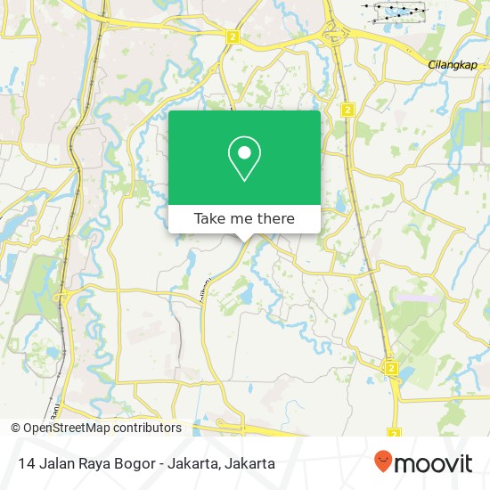 14 Jalan Raya Bogor - Jakarta map