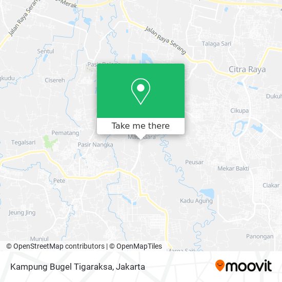 Kampung Bugel Tigaraksa map