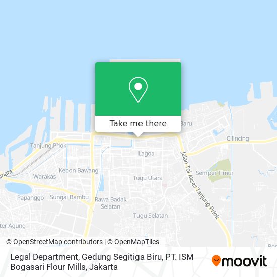 Legal Department, Gedung Segitiga Biru, PT. ISM Bogasari Flour Mills map