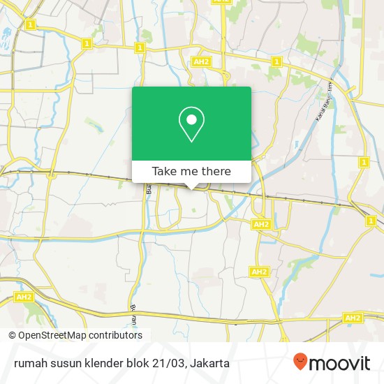 rumah susun klender blok 21/03 map