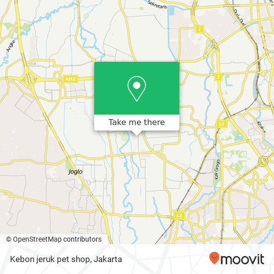 Kebon jeruk pet shop map