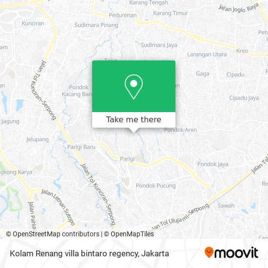Kolam Renang villa bintaro regency map