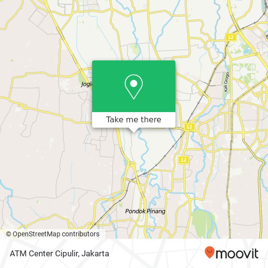 ATM Center Cipulir map