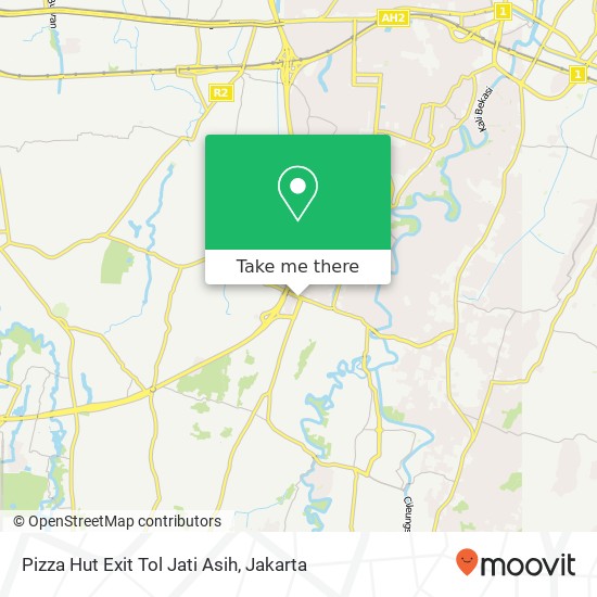 Pizza Hut Exit Tol Jati Asih map