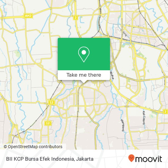 BII KCP Bursa Efek Indonesia map