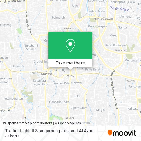 Traffict Light Jl.Sisingamangaraja and Al Azhar map