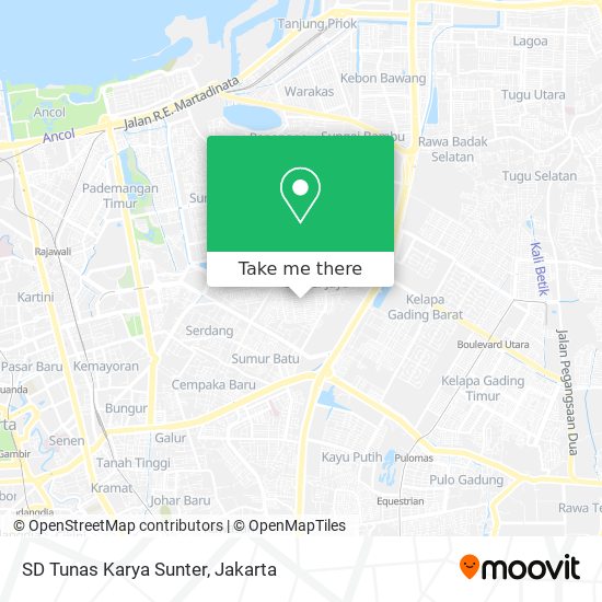 SD Tunas Karya Sunter map