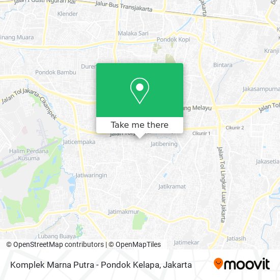 Komplek Marna Putra - Pondok Kelapa map
