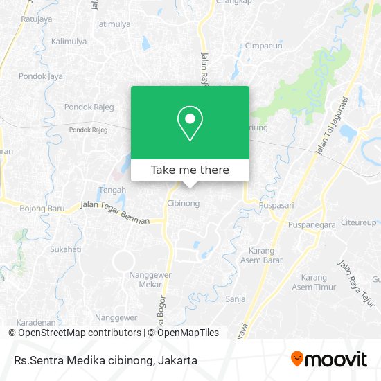 Rs.Sentra Medika cibinong map