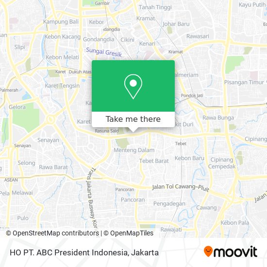 HO PT. ABC President Indonesia map