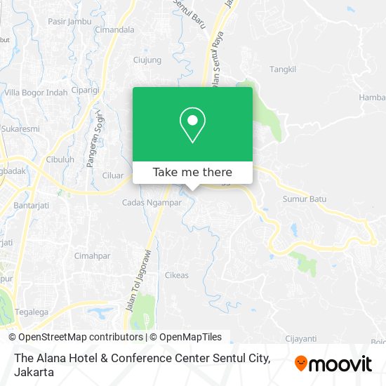 The Alana Hotel & Conference Center Sentul City map