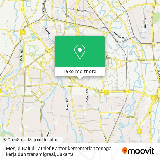 Mesjid Baitul Lathief Kantor kementerian tenaga kerja dan transmigrasi map