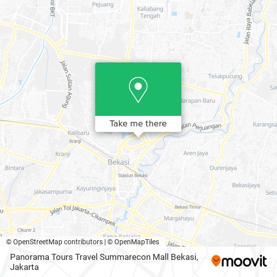 Panorama Tours Travel Summarecon Mall Bekasi map
