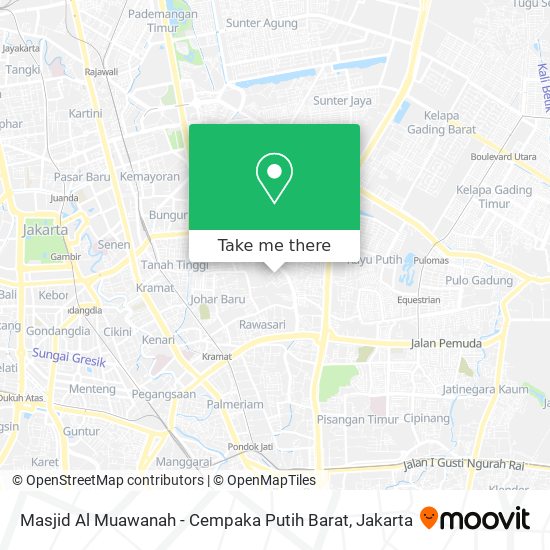 Masjid Al Muawanah - Cempaka Putih Barat map