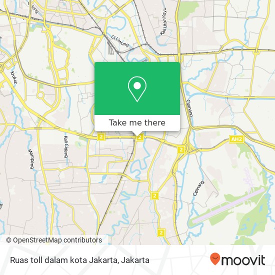 Ruas toll dalam kota Jakarta map