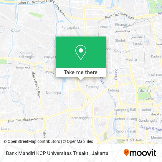 Bank Mandiri KCP Universitas Trisakti map