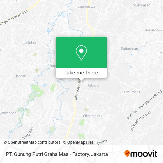 PT. Gunung Putri Graha Mas - Factory map