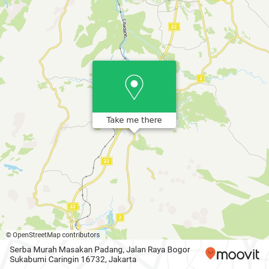 Serba Murah Masakan Padang, Jalan Raya Bogor Sukabumi Caringin 16732 map