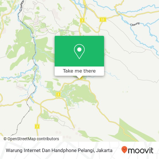 Warung Internet Dan Handphone Pelangi map