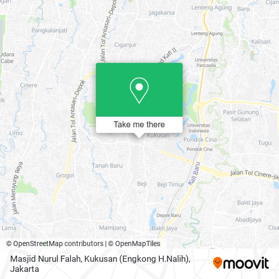 Masjid Nurul Falah, Kukusan (Engkong H.Nalih) map