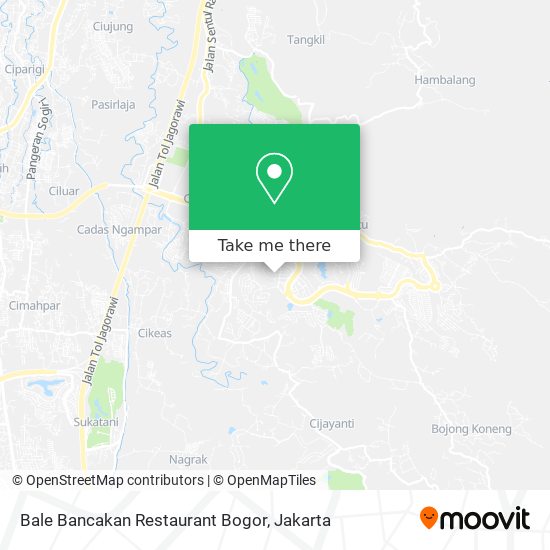 Bale Bancakan Restaurant Bogor map