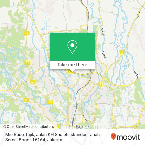 Mie Baso Tajik, Jalan KH Sholeh Iskandar Tanah Sereal Bogor 16164 map