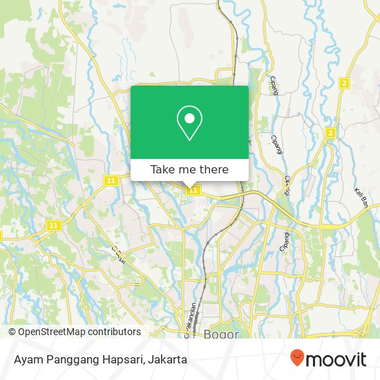 Ayam Panggang Hapsari, Raya Baru Tanah Sereal Bogor 16164 map