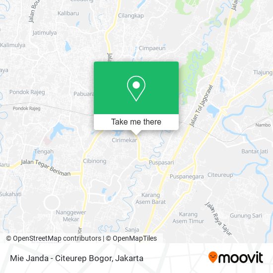 Mie Janda - Citeurep Bogor map