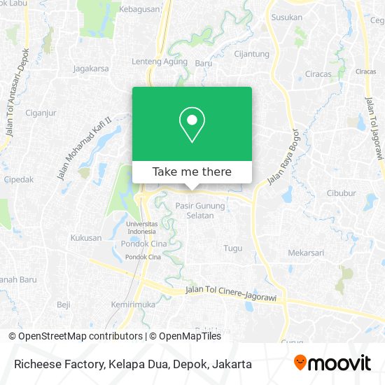 Richeese Factory, Kelapa Dua, Depok map