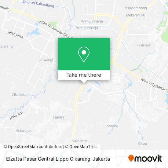 Elzatta Pasar Central Lippo Cikarang map