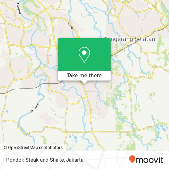 Pondok Steak and Shake, Jalan Wastu Kencana Serpong Tangerang map