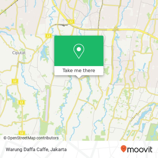 Warung Daffa Caffe, Jalan Merawan Cinere Depok map