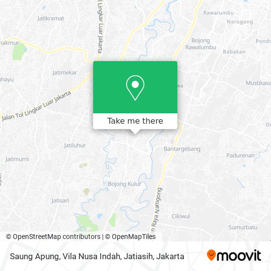 Saung Apung, Vila Nusa Indah, Jatiasih map