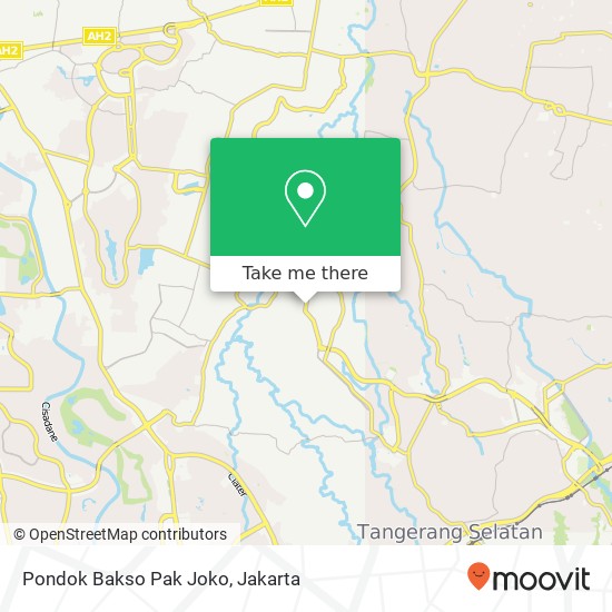 Pondok Bakso Pak Joko, Jalan Graha Bintaro Pondok Aren Tangerang map