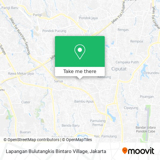 Lapangan Bulutangkis Bintaro Village map