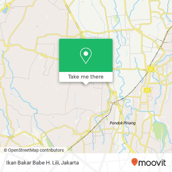 Ikan Bakar Babe H. Lili, Jalan Pondok Pesanggrahan Jakarta Selatan 12270 map