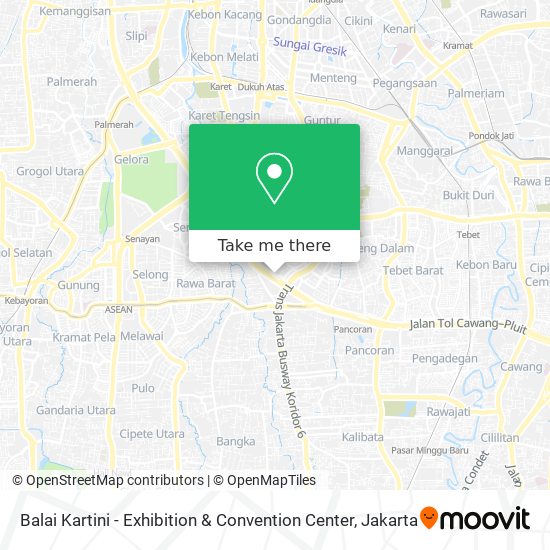 Balai Kartini - Exhibition & Convention Center map