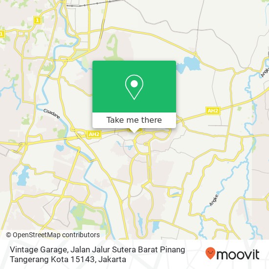 Vintage Garage, Jalan Jalur Sutera Barat Pinang Tangerang Kota 15143 map