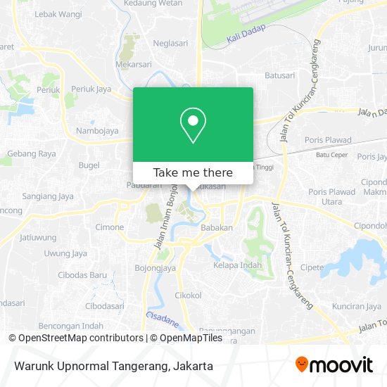 Warunk Upnormal Tangerang map