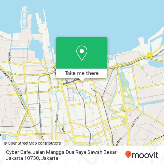 Cyber Cafe, Jalan Mangga Dua Raya Sawah Besar Jakarta 10730 map