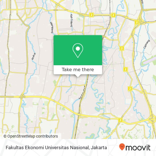 Fakultas Ekonomi Universitas Nasional map