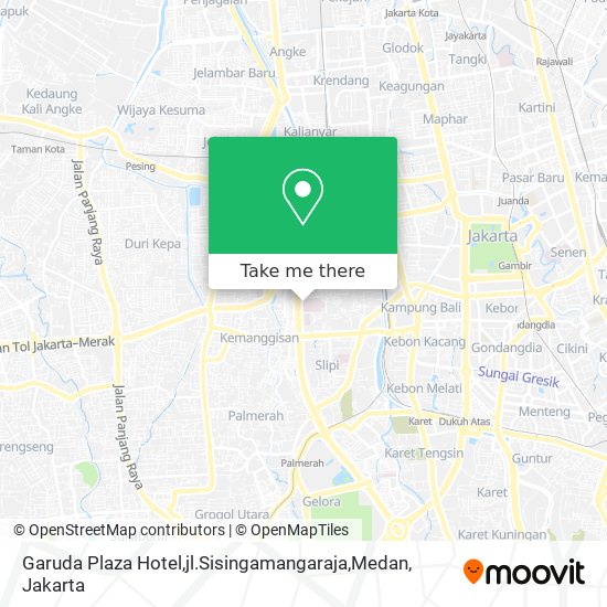 Garuda Plaza Hotel,jl.Sisingamangaraja,Medan map